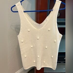 White knit top - size medium